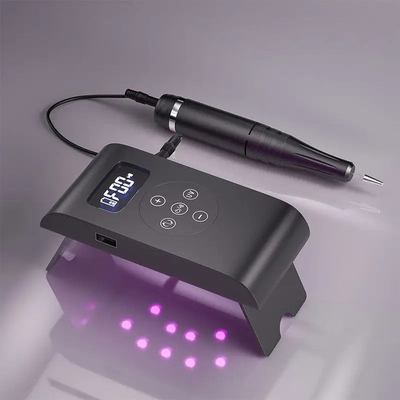 ELECTRIC NAIL DRILL MACHINE UV LED LAMP 2 IN 1